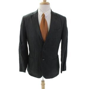 Massimo Dutti Womens Two Button Notched Lapel Blazer Jacket Black Size 40R